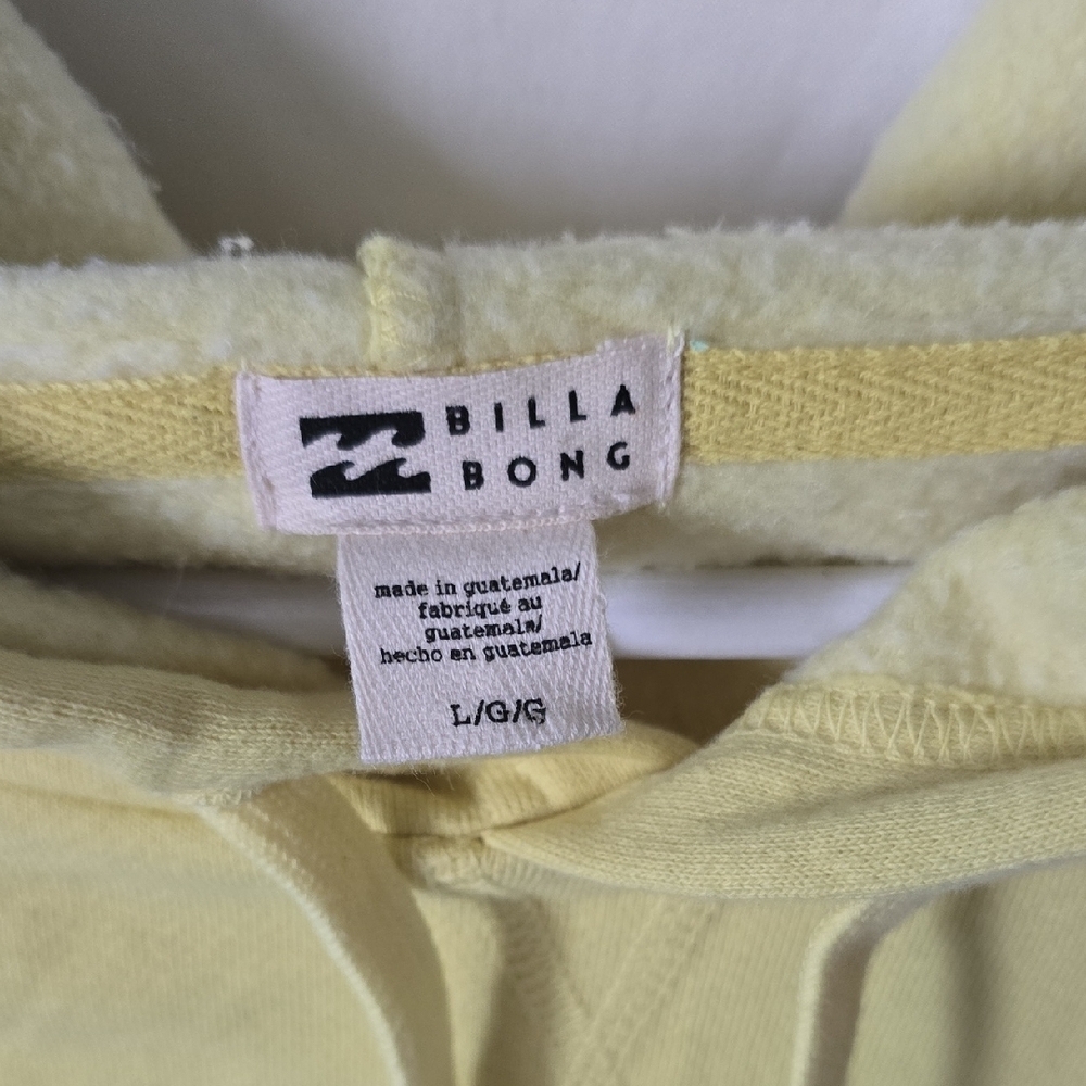 Billabong All Time Fleece Cropped Hoodie Trip Around The Sun NWT Sz Large - Picture 4 of 8